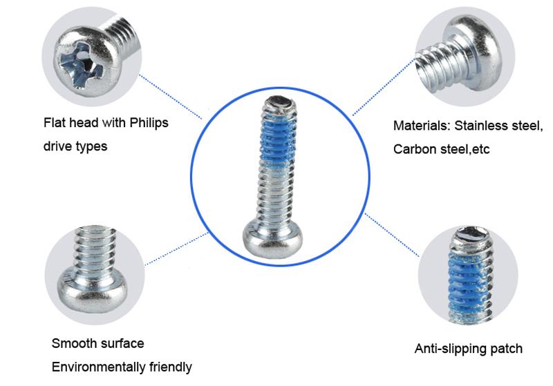 pan head cross recessed m0.8 screw stainless steel