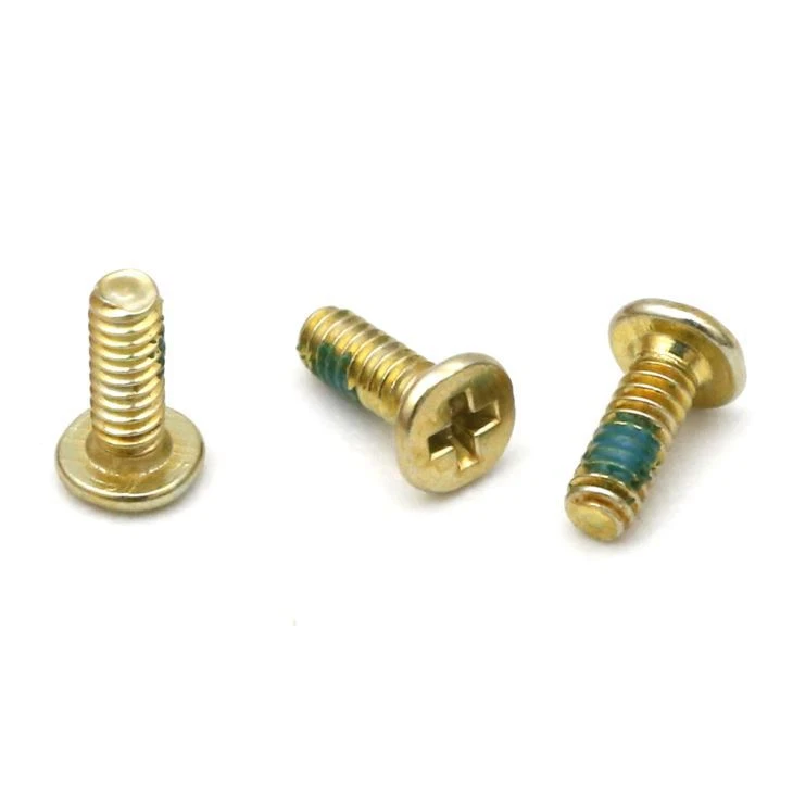 Gold zinc plated phillips flat machine screws for laptop